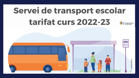 Servei de transport escolar tarifat curs 2022-23